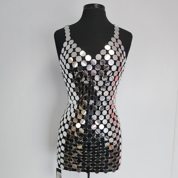 Boohoo Dresses & Skirts - Boohoo - Premium Mirror Disc Mini Dress - small